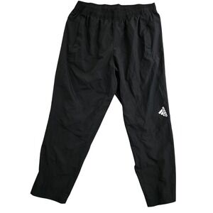 Adidas Aeroready Mens 2XL Track Pants Black Ripstop Joggers Zipper Pockets Gym